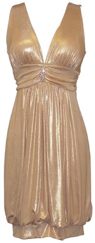 Metallic Stretch Halter Bubble Mini Dress Prom Formal Holiday Party Cocktail Gown