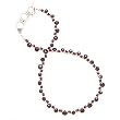17.5"+1.5" Extension Toggle Necklace with Pear and Rondell Garnets