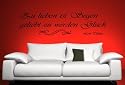 Wandtattoo 3029 Zitat Zu lieben ist Segen, geliebt zu werden Glück Lew Tolstoi Farbe: schwarz, Sehr grosses Format Breite: 135 cm, Höhe: 30 cm XXL. Decosticker Wandaufkleber Wandsticker Dekoration wiederablösbar. Günstiger als Bilder oder Gemälde oder Bild