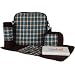 O Yikes Square Diaper Bag - Turquoise/ Chocolate