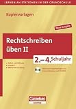 Produkt-Bild: Lernen an Stationen in der Grundschule - Neue Ausgabe: 2.-4. Schuljahr - Rechtschreiben &uuml;ben II: Selbst- und Mitlaute - ss und &szlig; - W&ouml;rter mit ck und tz. Kopiervorlagen mit CD-ROM