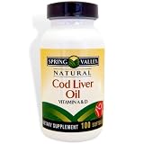Spring Valley - Cod Liver Oil with Vitamin A & D, 100 Softgels