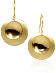 Alex Woo "Lucia" 14k Yellow Gold Disc Earrings