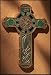 Green Irish Celtic Wall Cross