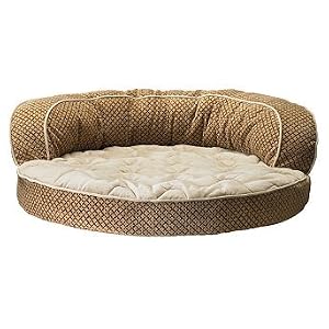 Heated Circular Pet Sofa - Olive, 45" - Frontgate Dog Bed