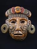 Wallmonkeys Peel and Stick Wall Decals - A Maya Warrior Clay Mask from Mexico - Removable Graphic