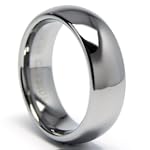 7MM Classic Dome Men's Tungsten Carbide Ring Wedding Band sizes 5 to 15