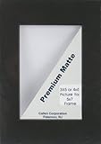 Callen Photo Mat Single Hand-Cut with Bevel Edge, 5 by 7-Inch, Black/Black Core
