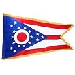 Ohio 3x5ft Nylon Flag with Indoor Pole Hem and Fringe