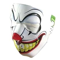 New Joker Clown Neoprene Full Face Mask Muzzle Motorcycle Nose Mouth Adj Size