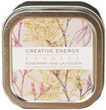 Organic 2 in 1 Body Lotion Candle, All Natural Scented Candles (Lavender and Rosemary) Soy Wax Aromatherapy Candle -Lg Tin 6 oz- Hand Made in the USA by Creative Energy Candles