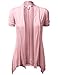J.TOMSON Womens Short Sleeve Asymmetrical Rayon Open Cardigan