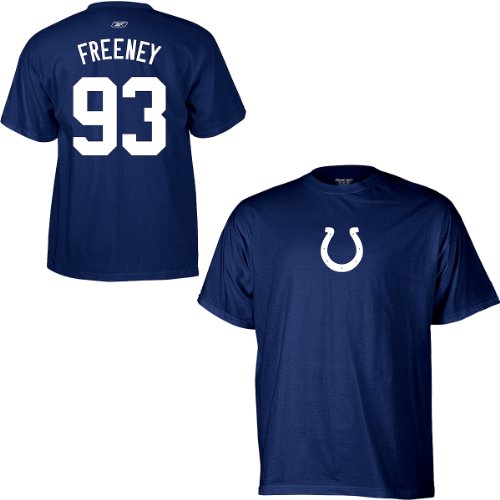 Reebok Indianapolis Colts Dwight Freeney Name & Number T-Shirt Medium