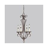 Chandelier Cobblestone P4331-33 Candelabra Base By Progressive Lighting