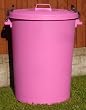 pink dustbins
