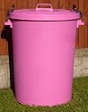 110 Litre Pink Bin/Refuse Bin With Lockable Lid