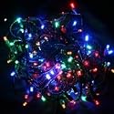 200 LED OUTDOOR MIXED COLOUR Christmas Decoration lights with black cable or Party lights, festive lights