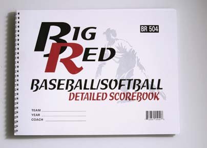 2 Pack! Big Red Detailed Baseball/Softball Scorebook - 11 Player Version