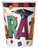 Graduation Cap Cups 12 Pack
