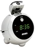 Jensen JCR-222 AM/FM Projection Clock Radio (Silver)