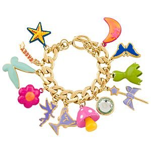 Disney Gold-Plated Tinker Bell Charm Bracelet for Women