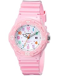 Watch: Casio Womens LRW-200H-4B2VCF Pink Stainless Steel Watch with Resin Band - Casio