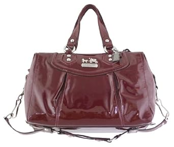Coach Patent Audrey Satchel Handbag Purse Tote 14322 Crismon