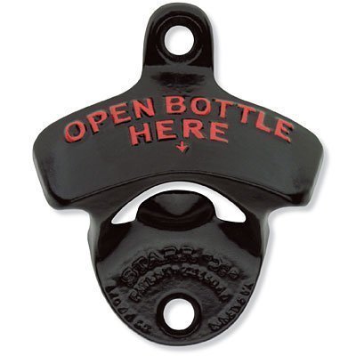 Black open bottle here starr "x" wall mounted…