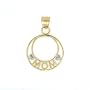 14K Mom in Circle Pendant - GH17186