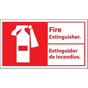 SIGNS-10 X 18 FIRE EXTINGUISHER/EXTINGUIDOR