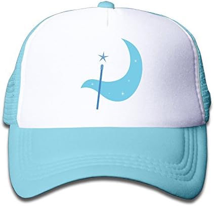 Moon And Star Children's SkyBlue Funny Sprots Adjustable Baseball Trucker Caps For Girls