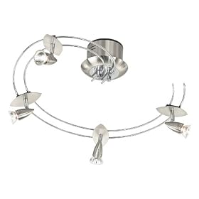 Eglo 87601A Drive, Nickel, 4-Light Track Light Fixture by Eglo