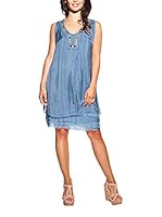 Laura Moretti Vestido Seda (Azul)