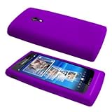 Purple Silicone Case  Skin  Cover for Sony Ericsson Xperia X10