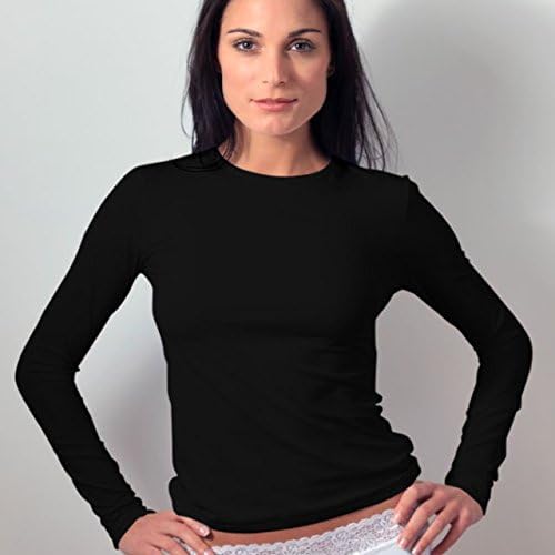 Adea Long Sleeve Crew Neck Top - IRREGULAR - FINAL SALE (Extra Small/Petite (2), Black)