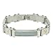 316L Stainless Steel Bracelet with white carbon fiber and IP coated gold screws. Length: 8.5"