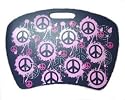 PINK peace SIGN girl writing LAP DESK portable School