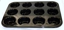 Silicone Bakeware Professional 12 Cup Muffin Tin by WellBake. Heavy Duty Non-Stick Silicone + 10 Year Guarantee