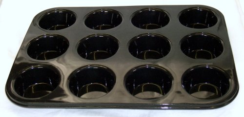 Professional 12 Cup Muffin Tin by WellBake Silicone Cookware.  Heavy Duty Non-Stick Silicone + 10 Year Guarantee