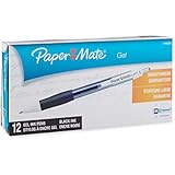 Paper Mate 1746324 Retractable Gel Pen, Medium Point, Black, 12-Pack