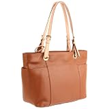 Michael Kors Jet Set Top Zip Tote Luggage Brown Leather