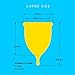 SJ Menstrual Cup - High Capacity - A Life Saver for Heavy Flow Users - Top Quality - Soft, Flexible - Made in USA - Small Blue
