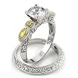 Prong Setting CZ Wedding Set Prong Setting CZ Wedding Set