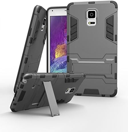 Galaxy Note 4 Case, Caseologist® [Armor Series] Samsung Galaxy Note 4 Case, Hybrid Dual Layer Armor Cover Case with Kickstand [Gunmetal]