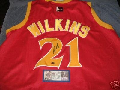 Dominique Wilkins Autographed Jersey - hof Gtsm coa - Autographed NBA Jerseys