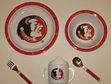 FLORIDA STATE SEMINOLES Team Logo 5 Piece Baby Child Dinner Set ( Sipping cup, Plate,... by Duckhouse