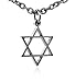 Men's Grey Titanium Star Of David Pendant, title=