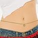 Belly Chain 14k Gold Plated with Lock Heart Charm image 2