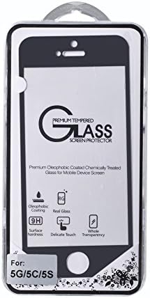 PartsDeal Tempered-Glass Screen Protector and Back Housing Protector for iPhone 5S / 5 (Black)