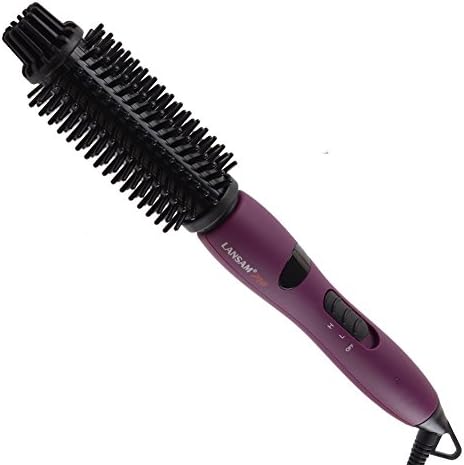 Afunti Pro Hair Curling Iron Set Salon Ceramic Curling Wand Styler Styling Dryer Comb and Hair curler Heated Round Brush (Purple)